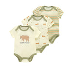 Cotton baby clothes three piece set fart clothes short sleeves summer 091