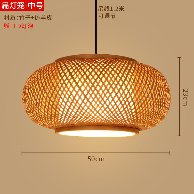 Bamboo woven lanterns and pendant lights, new Chinese style, bamboo art lights for restaurants and shops, commercial use 599