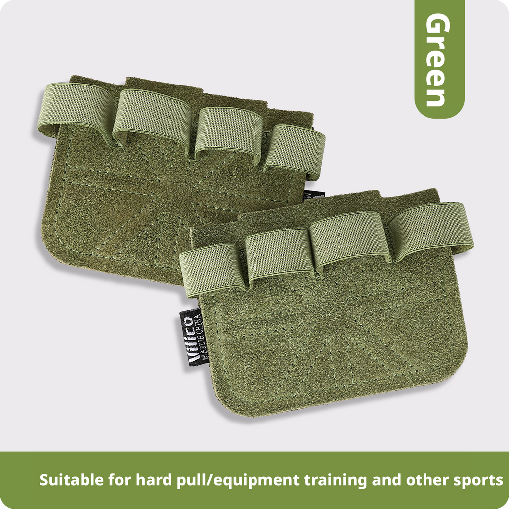 Sports, fitness, anti slip, palm protection, anti cocoon, pull up, male weightlifting, hard pull cowhide, four finger palm protection 407
