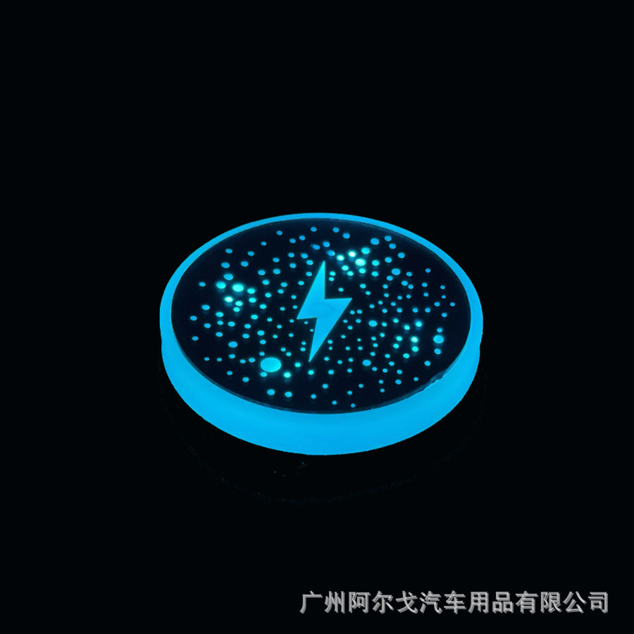 Car luminous coasters with single CE certification, popular car charging cup lights 558