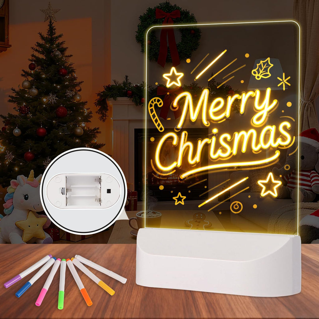 Glowing drawing board, children's toy, luminous fluorescence, magical DIY double-sided acrylic hand drawn board, girl's gift 568
