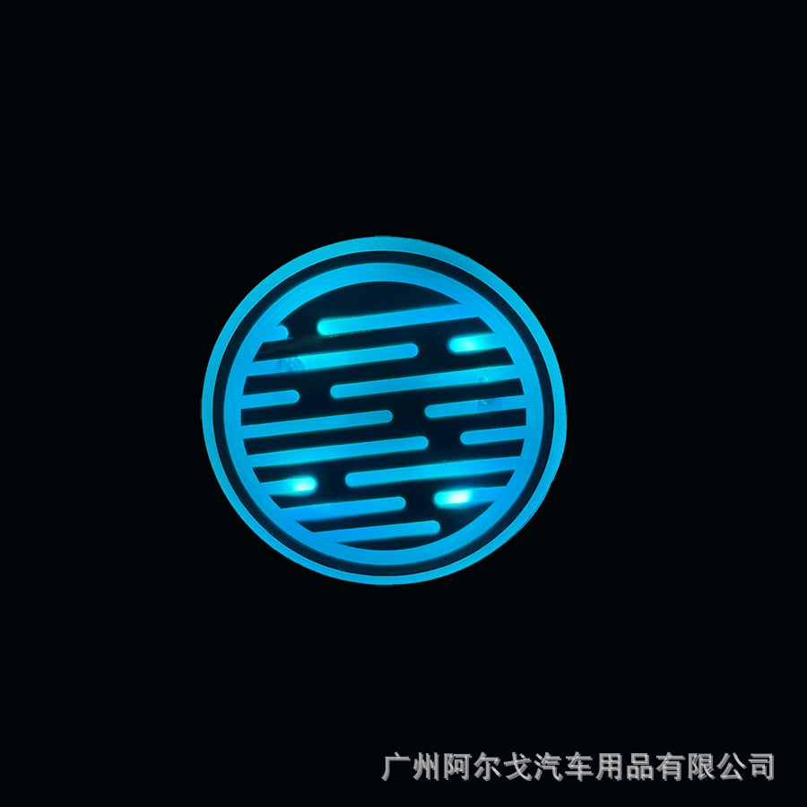 Car luminous coasters with single CE certification, popular car charging cup lights 558