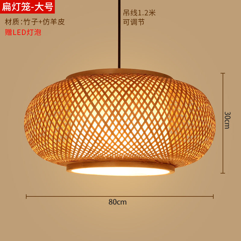Bamboo woven lanterns and pendant lights, new Chinese style, bamboo art lights for restaurants and shops, commercial use 599