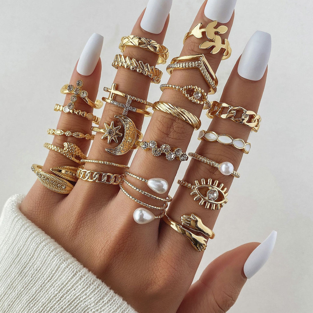 Electrophoretic Black Butterfly Diamond Set Ring Pearl Ring 289