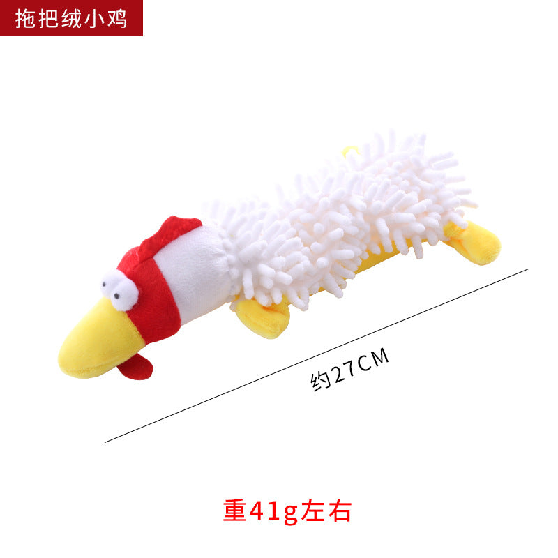Leather shell animal plush toy interactive chew resistant dog toy 319