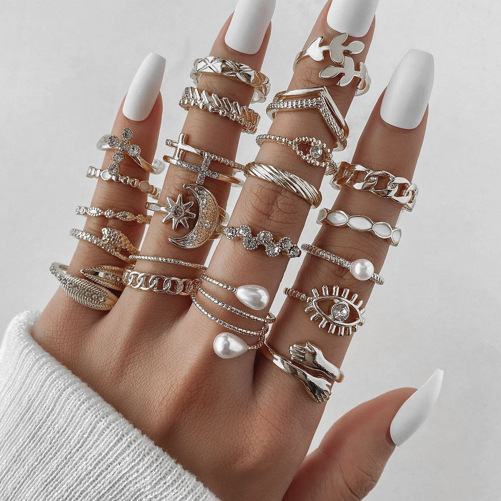 Electrophoretic Black Butterfly Diamond Set Ring Pearl Ring 289