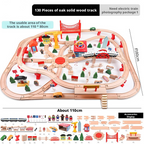 High speed rail wooden track car simulation electric train wooden small train toy package 206