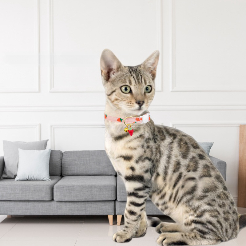 Cotton Cat Collar Comfortable, Breathable, Fashionable Pet Collar Noble, Elegant, Safe Buckle Neck 346