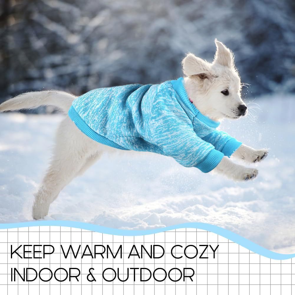 3-piece dog sweater set suitable for small dogs in winter, wool warm and soft sports sweater set 333