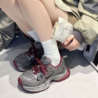 Genuine leather dad shoes with thick soles and internet famous sports and leisure shoes 122