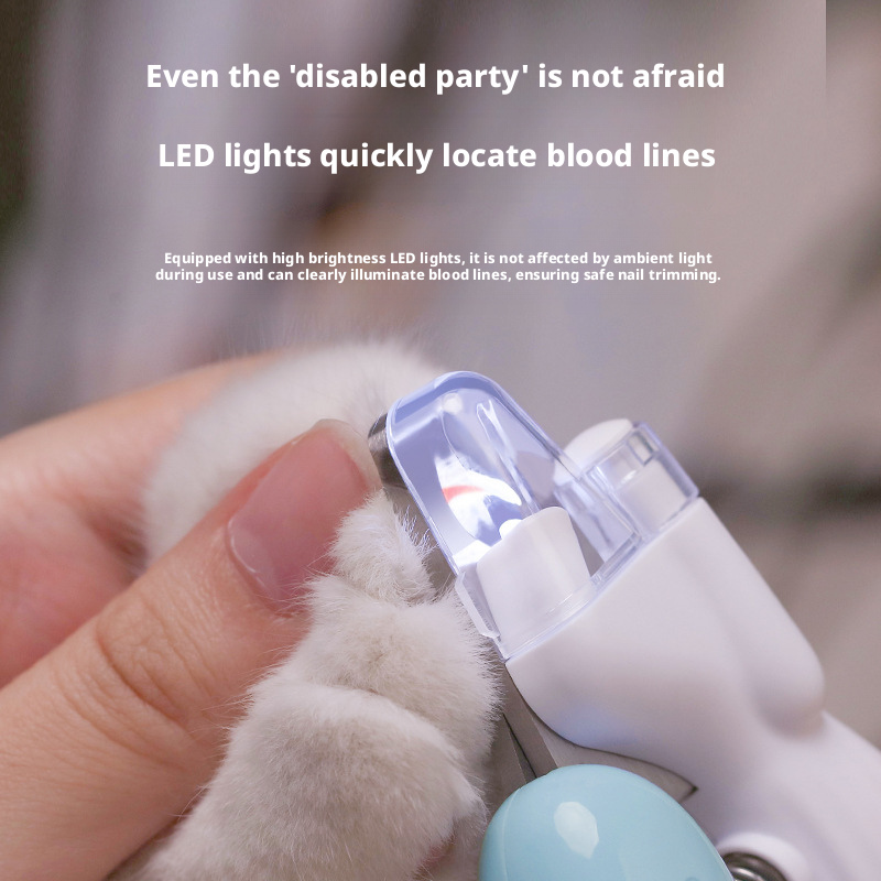 Cat nail clippers with lights, LED anti blood position, pet nail clippers 312