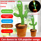 Dancing cactus, sand sculpture, electric plush toy that can twist, learn to speak, sing, and emit light 190
