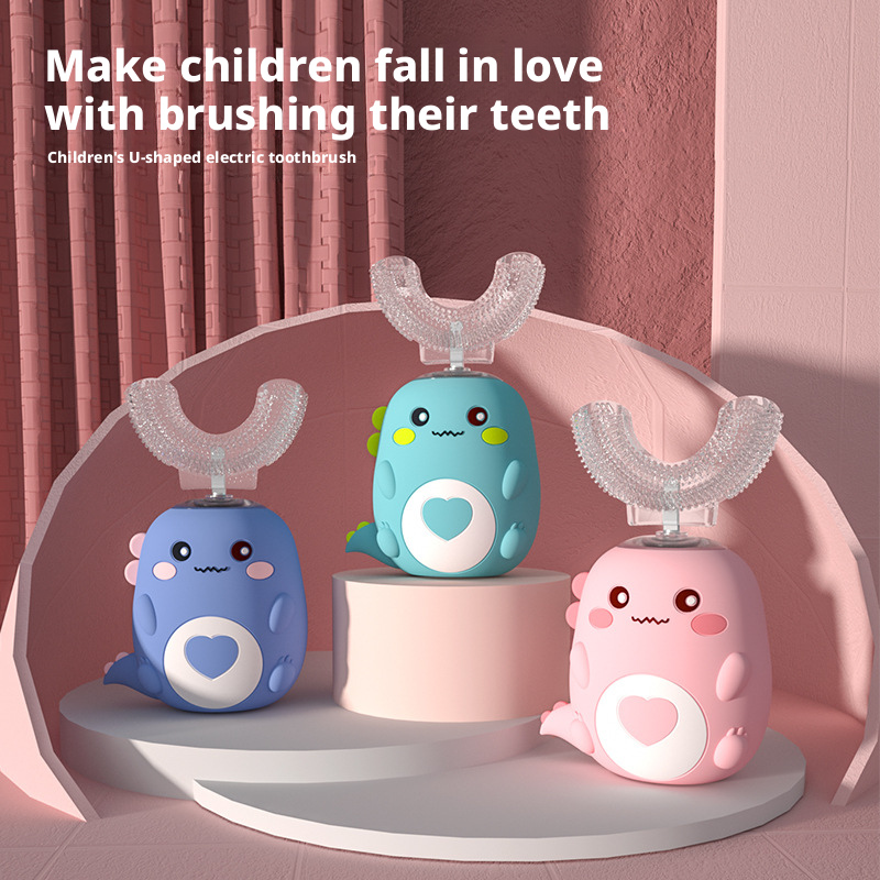Children's electric toothbrush U-shaped baby sound wave soft fine hair 2-12 years old teeth guard 176