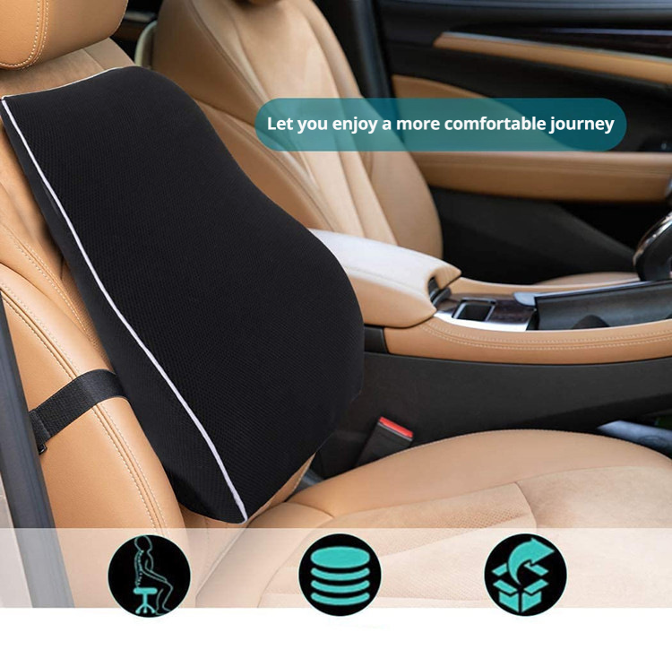 Car lumbar support, ergonomic memory cotton backrest cushion 365