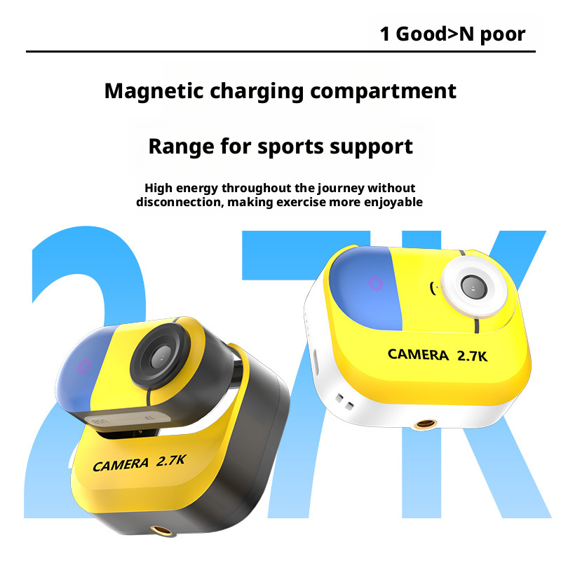 2.7K Ultra Clear Sports Thumb Camera Magnetic Motorcycle Riding Recorder 177