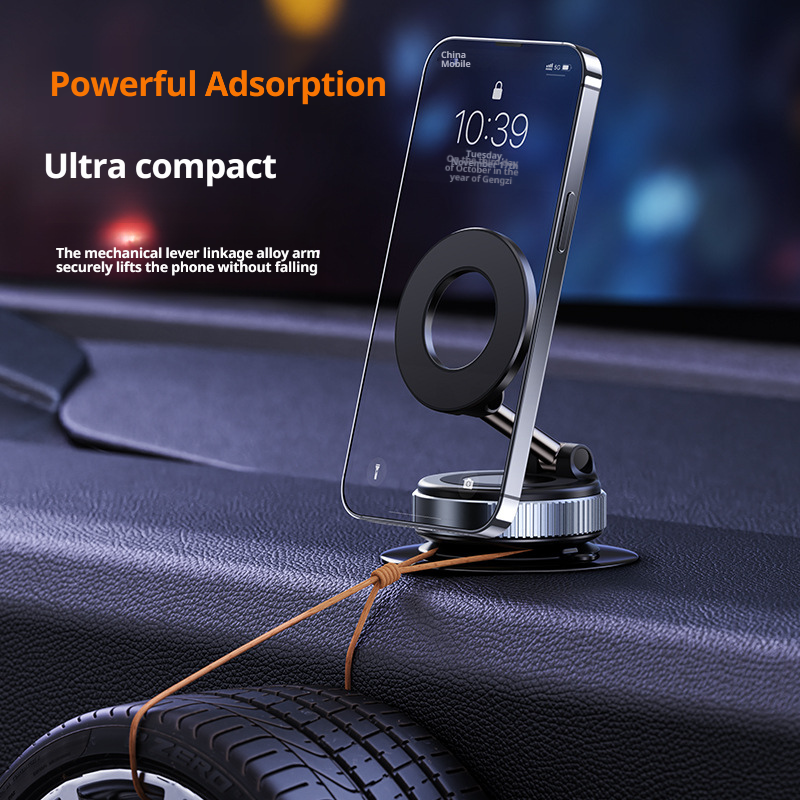 Vacuum suction magnetic suction car phone holder navigation phone holder rotating folding 367