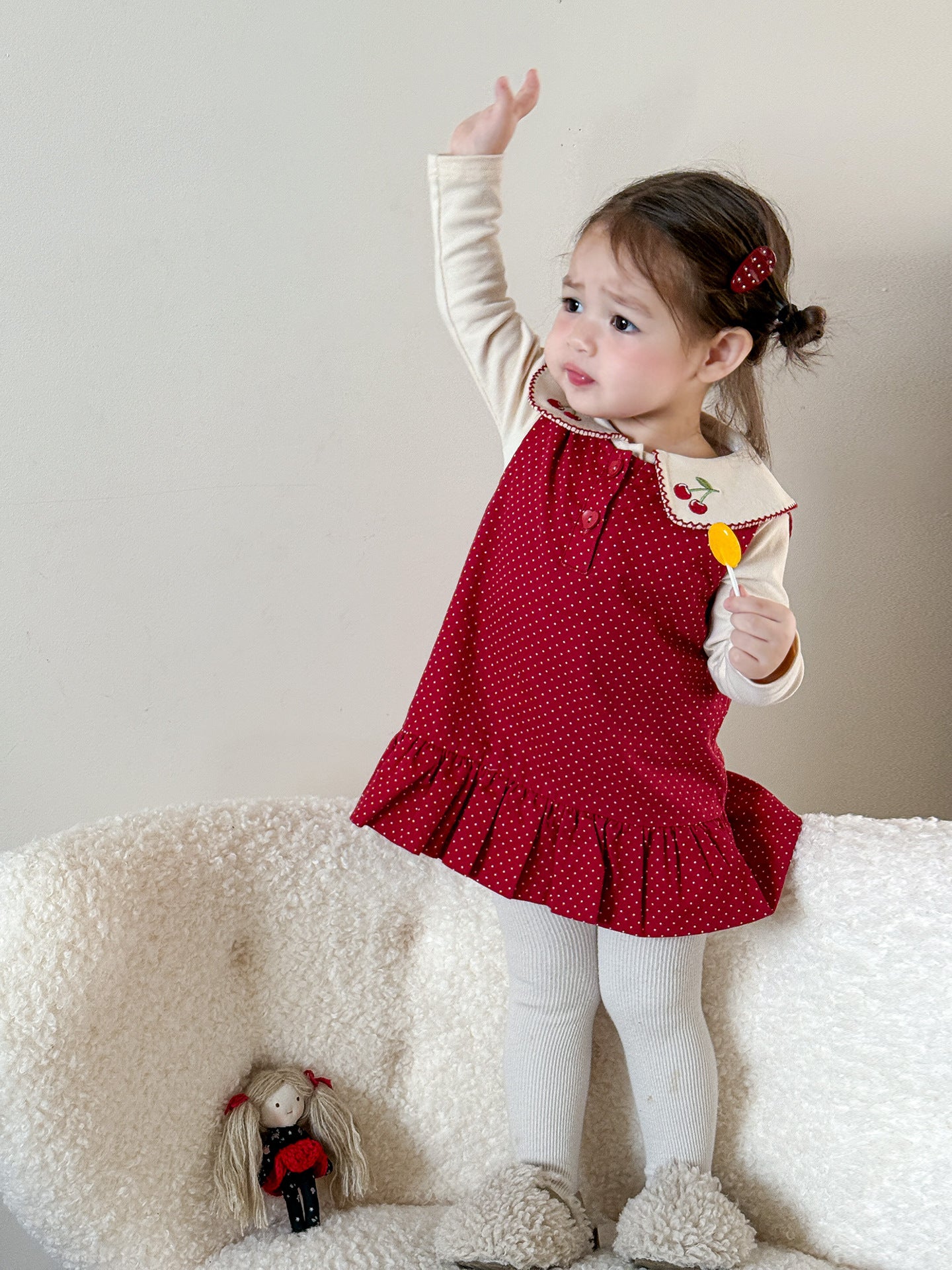 Girls' autumn outfit stylish children's clothing vest skirt 093