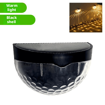 Solar powered semi-circular fence light, outdoor dedicated wall light 037