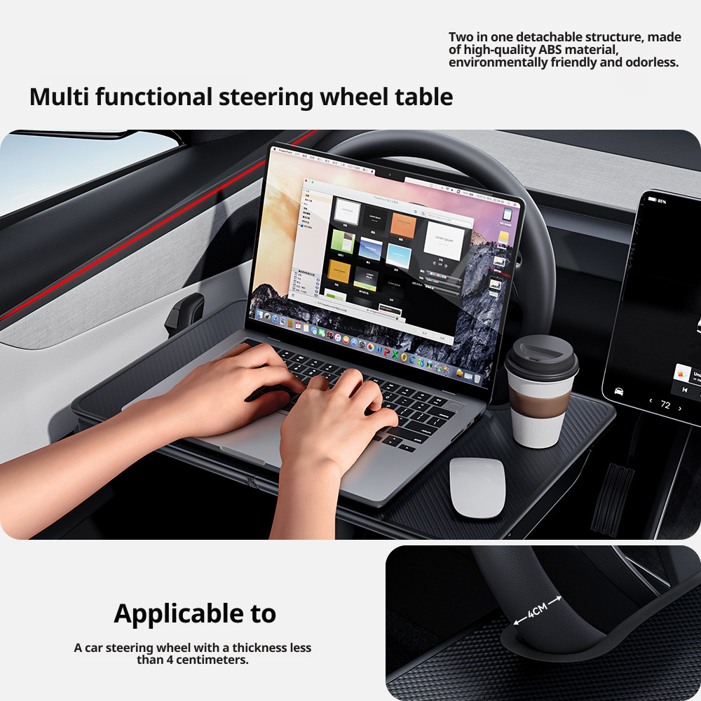 Multi functional steering wheel, small table, car dining table, laptop, desk stand 390