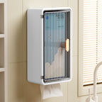 No-drill wall-mounted tissue box transparent and stylish storage rack 026