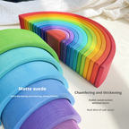 Rainbow Block Large Wooden Stacking Music Baby Early Education Toy 225