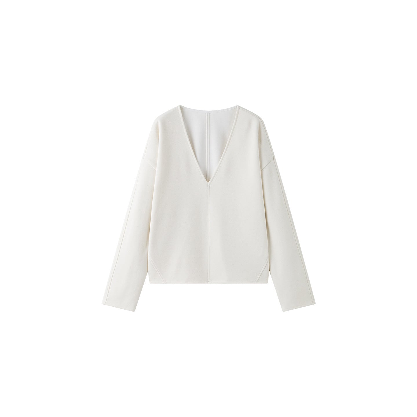 Casual luxury layering V-neck pullover loose hoodie for women 057