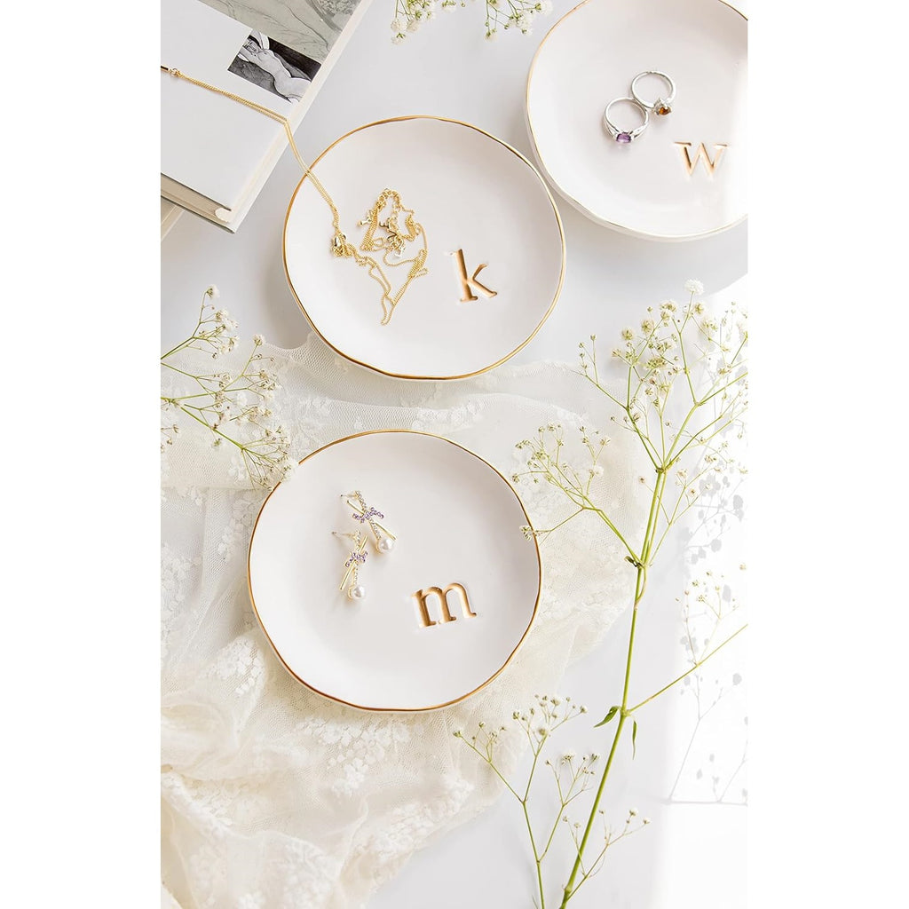 Ladies' engagement and wedding gift ceramic ring plate 260