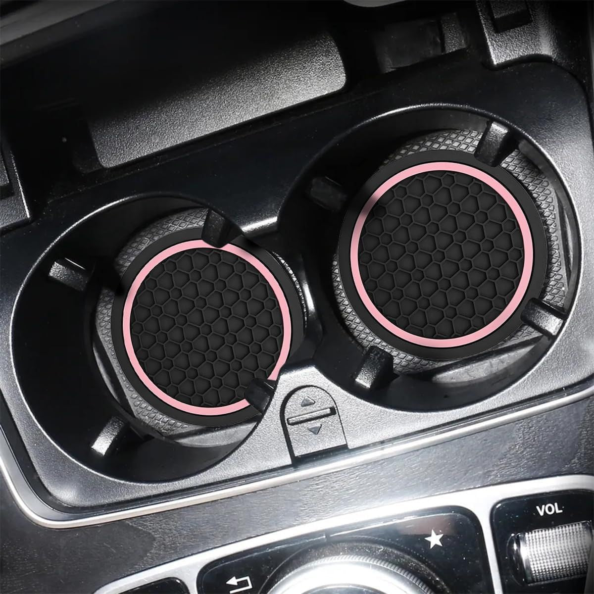 Single circle honeycomb patterned coasters, anti slip mats, car coasters, car coasters 385