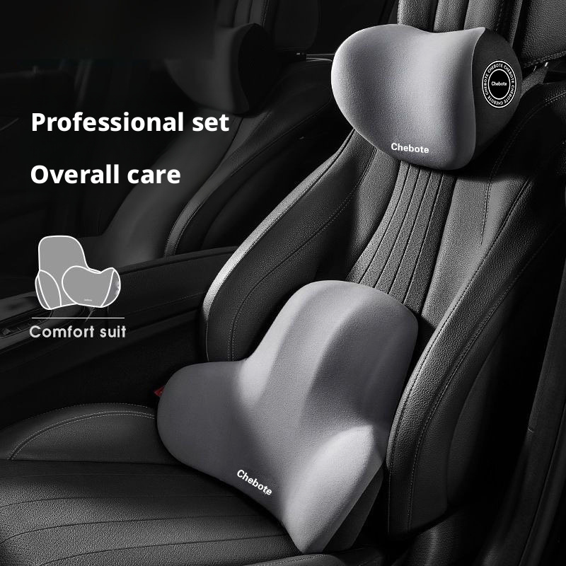 Car pillow, car backrest, memory foam seat cushion, lumbar support for long-term sitting 449
