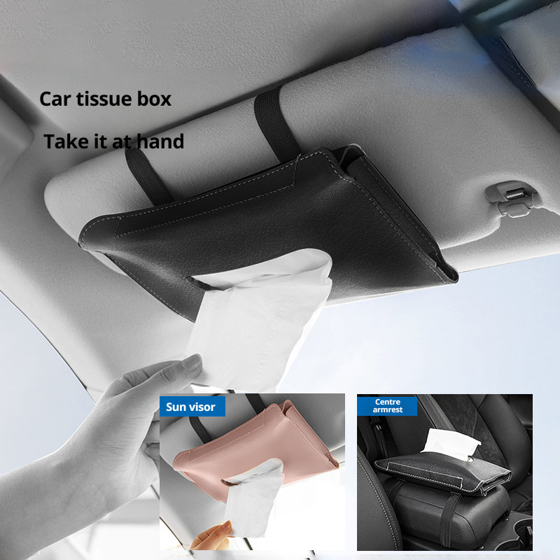 Car paper towels, leather upholstery, backrest, car mounted sunshade, paper towel box 361