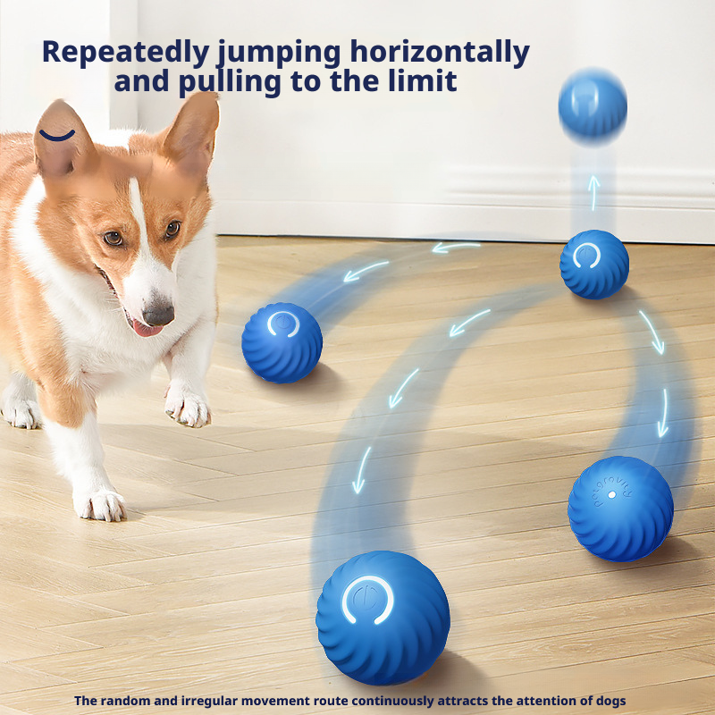 Gravity Jump Ball Intelligent Charging Dog Toy Ball Cat Dog Chase Toy 342