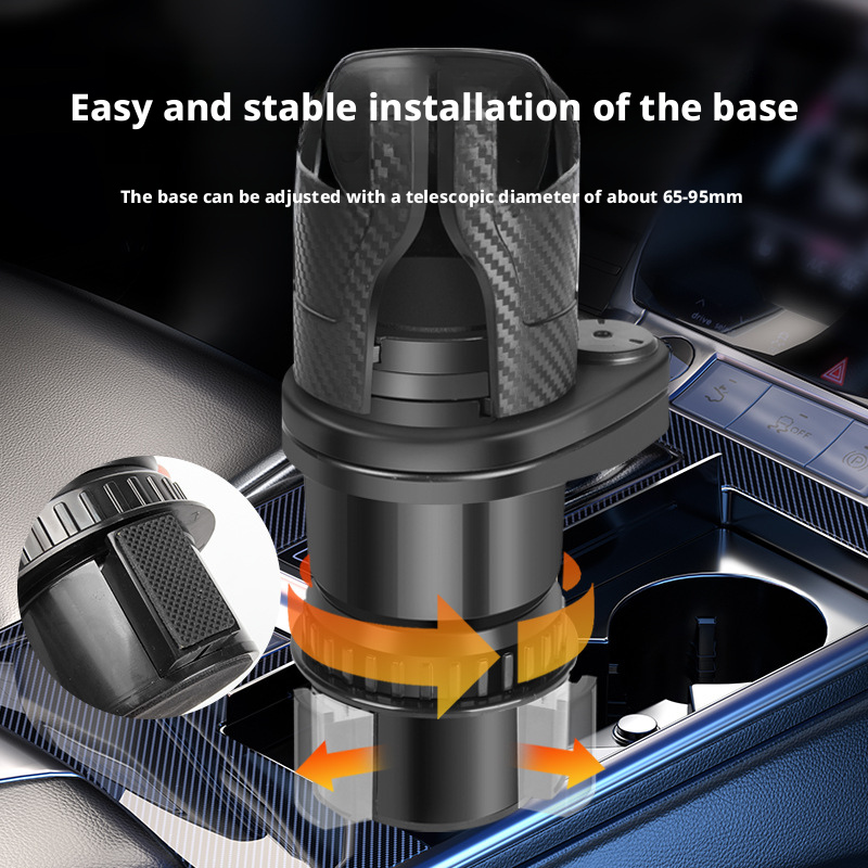 Car mounted cup holder multifunctional rotating car center console beverage holder 357