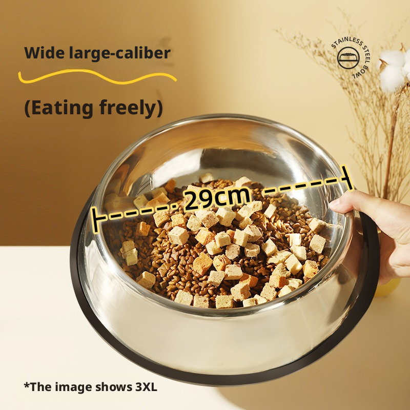Dog bowl, dog bowl, anti knock stainless steel cat bowl, dog water bowl, rice bowl 328