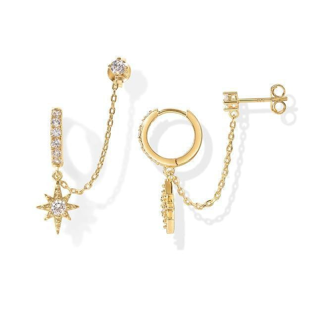 Diamond studded earrings, ins tassel earrings, ear rings, ear buckles, women's trendy earrings 294
