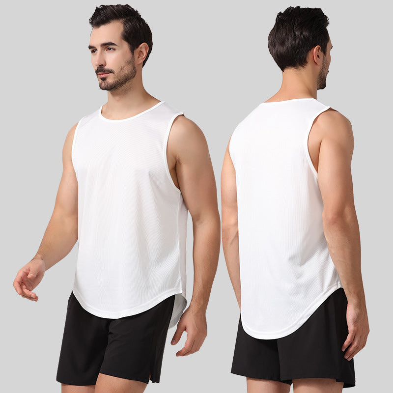 Quick drying vest men's summer plus size fitness vest running top basketball training loose sports vest 438