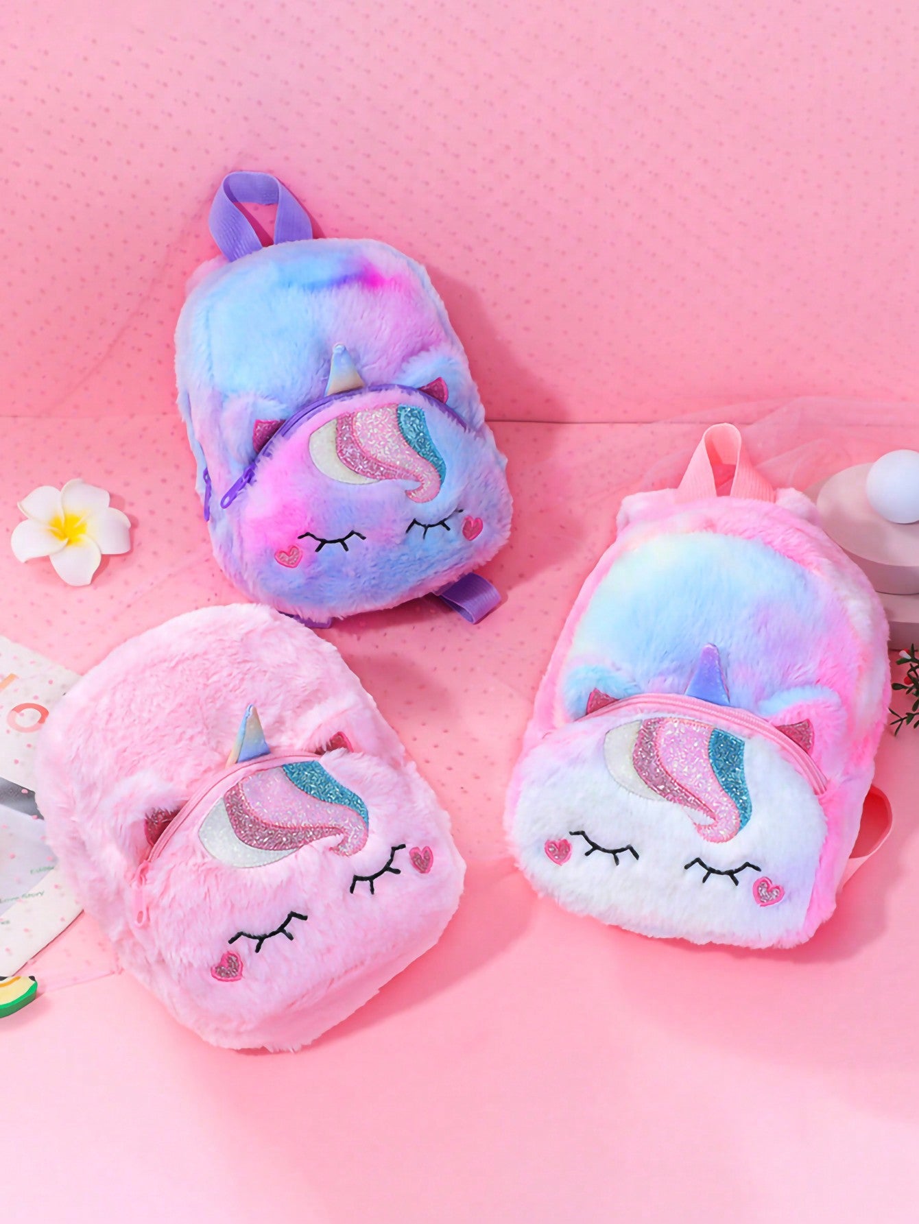 Plush unicorn cartoon children's backpack backpack 202