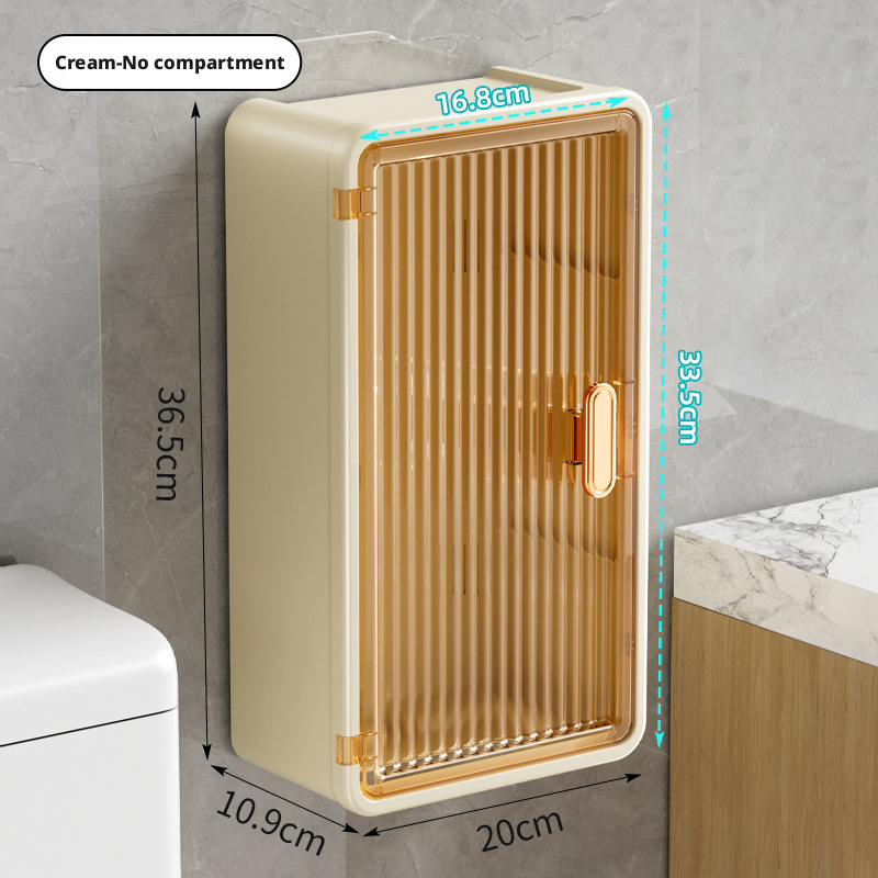 No-drill wall-mounted tissue box transparent and stylish storage rack 026