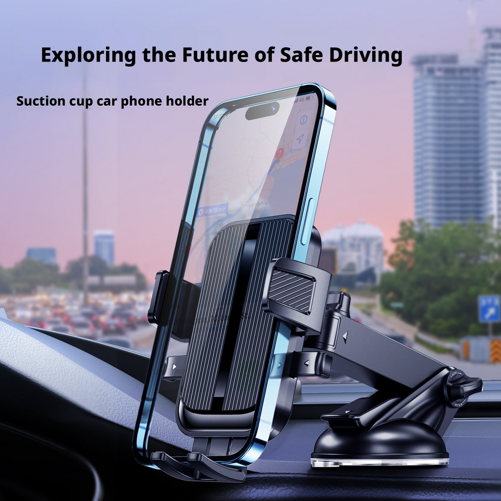 Car holder, phone holder, silicone suction cup, telescopic rod, automatic lock 372