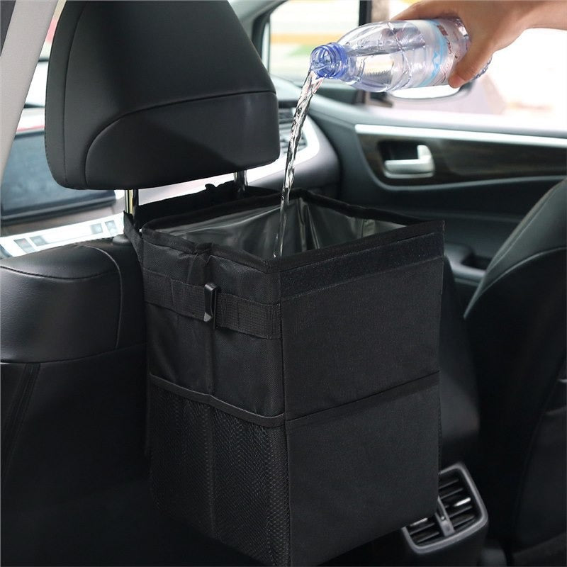 Car trash bin Oxford cloth multifunctional foldable hanging flip waterproof car storage bin 356
