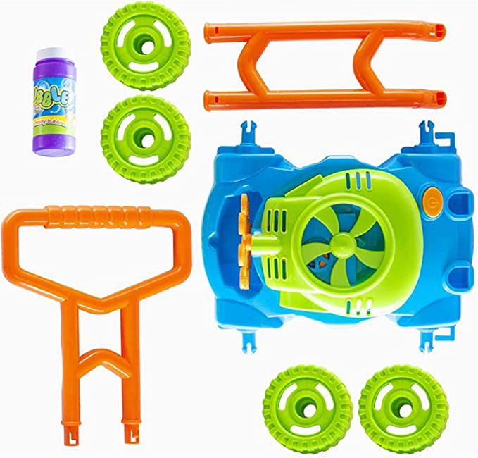 Hand pushed Bubble Machine, Electric Bubble Blowing Weeding Machine Toy 233