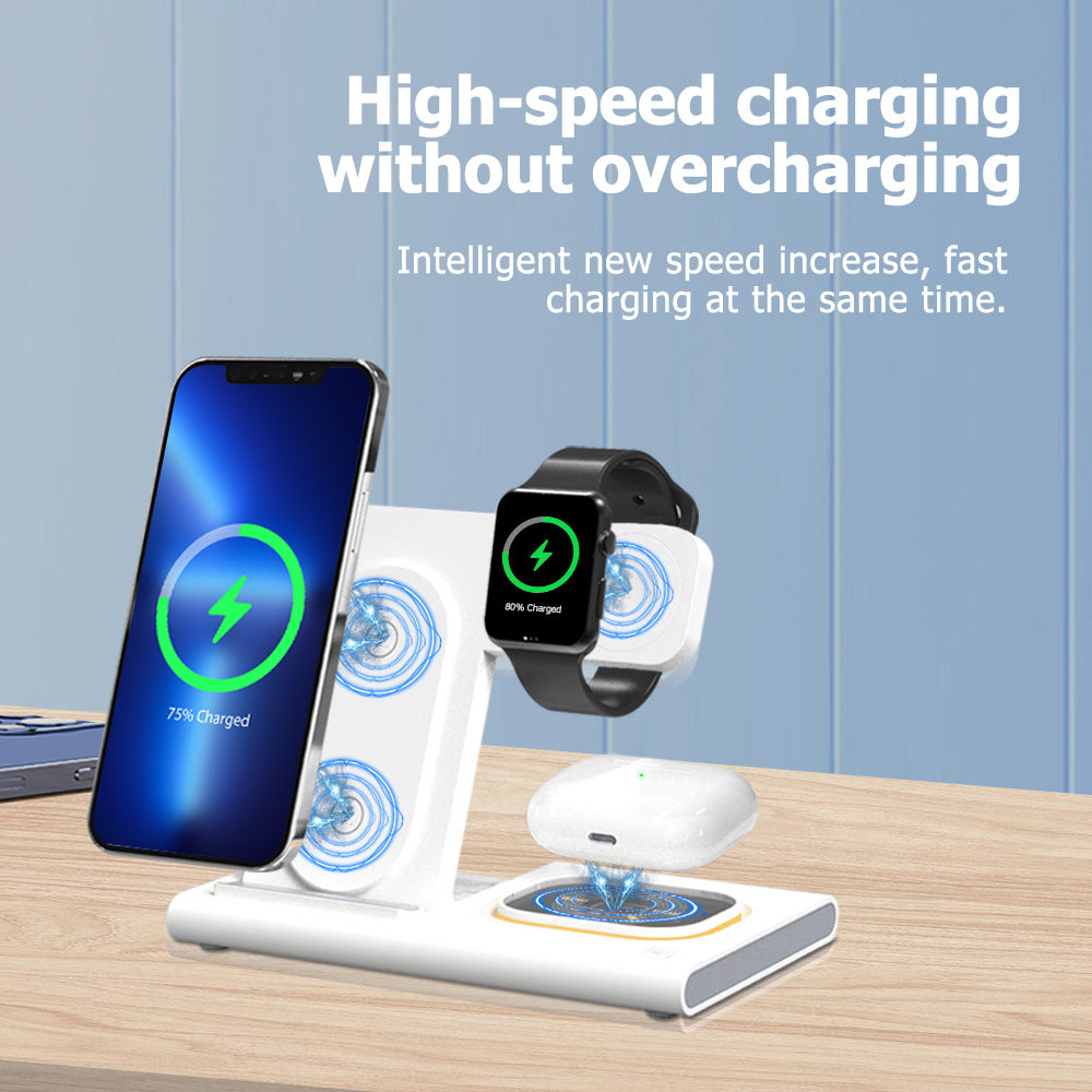Three in one wireless charger supports fast charging and multifunctional wireless charging 136