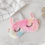 Gradient unicorn plush girl headband, blackout sleep mask 203
