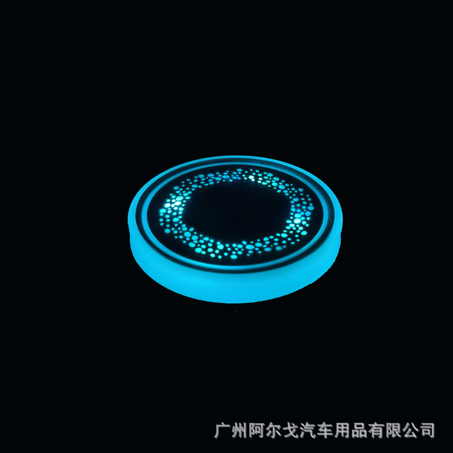 Car luminous coasters with single CE certification, popular car charging cup lights 558