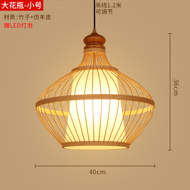 Bamboo woven lanterns and pendant lights, new Chinese style, bamboo art lights for restaurants and shops, commercial use 599