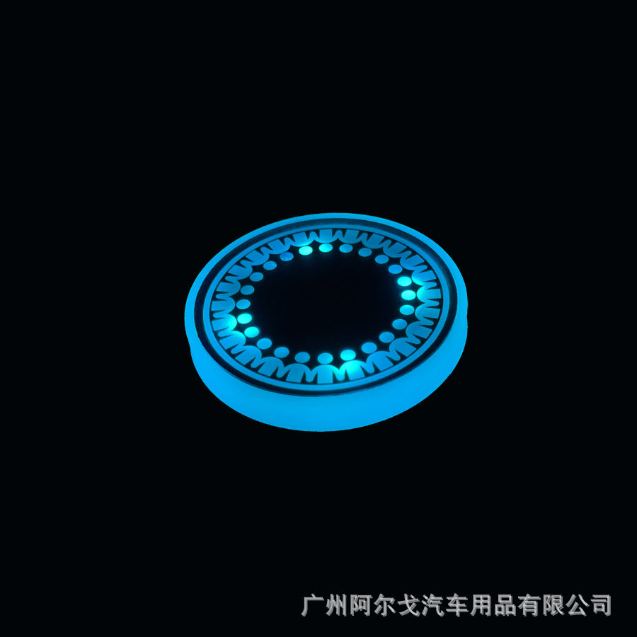 Car luminous coasters with single CE certification, popular car charging cup lights 558