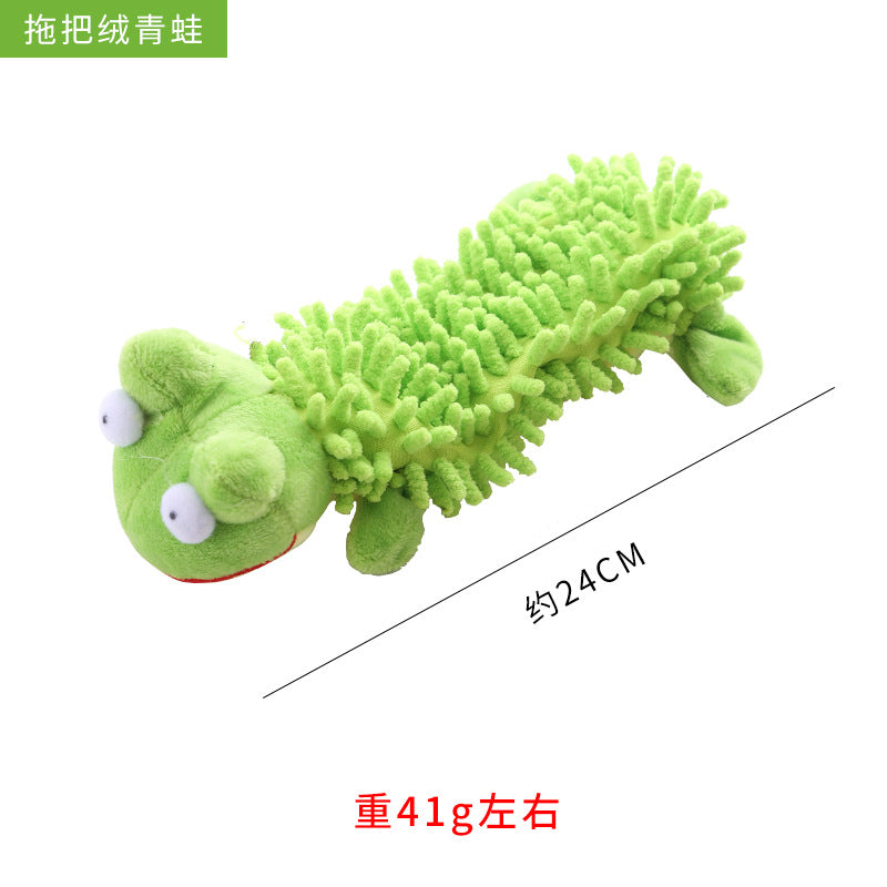 Leather shell animal plush toy interactive chew resistant dog toy 319