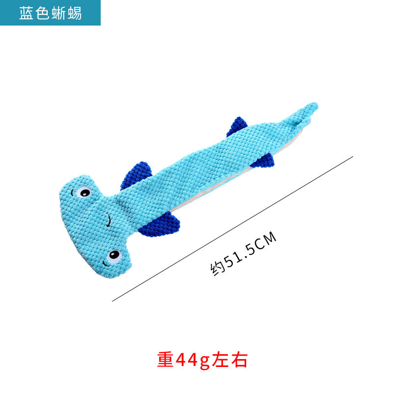 Leather shell animal plush toy interactive chew resistant dog toy 319