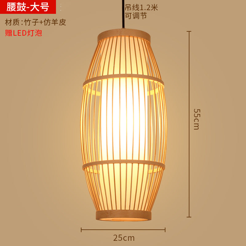 Bamboo woven lanterns and pendant lights, new Chinese style, bamboo art lights for restaurants and shops, commercial use 599