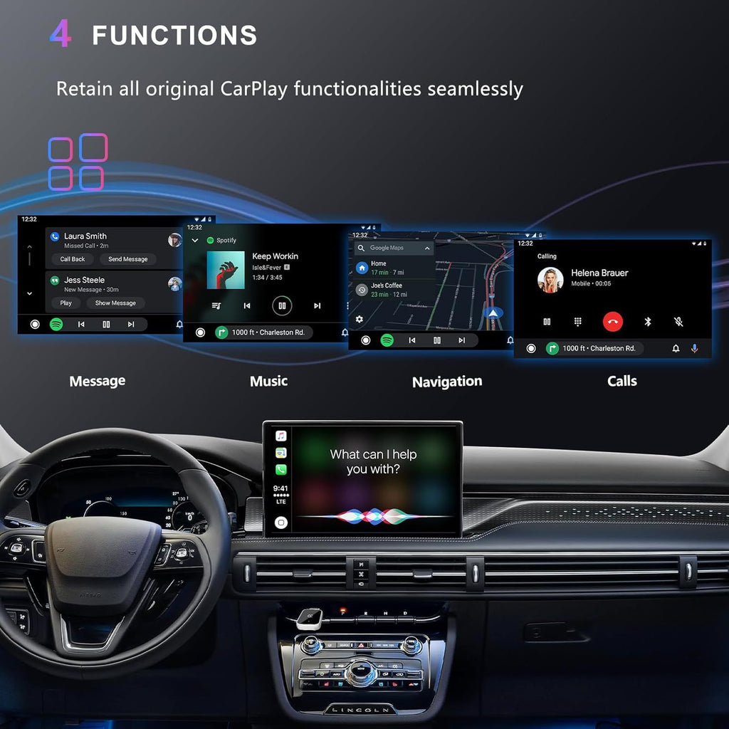 CarPlay Box wired to wireless high-definition intelligent navigation car converter 378