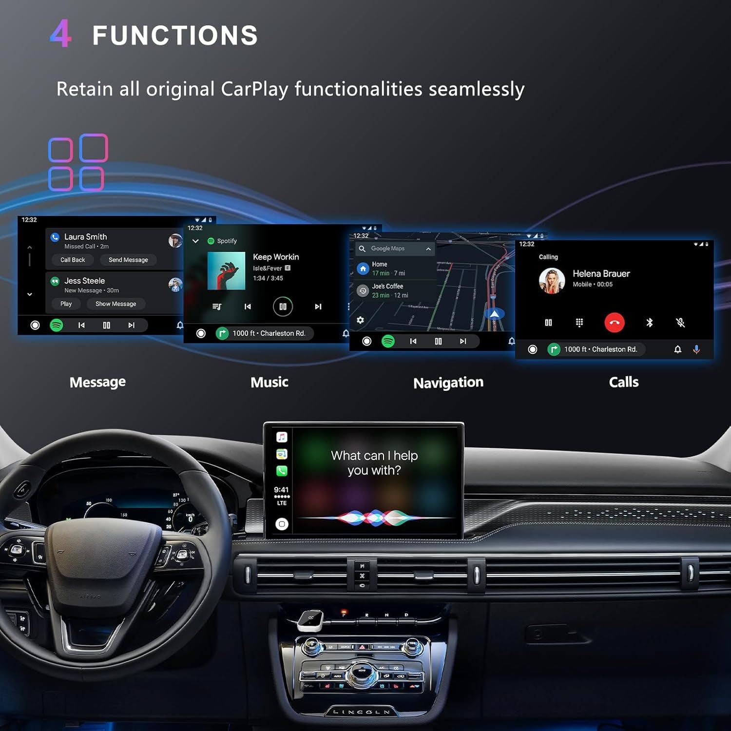 CarPlay Box wired to wireless high-definition intelligent navigation car converter 378